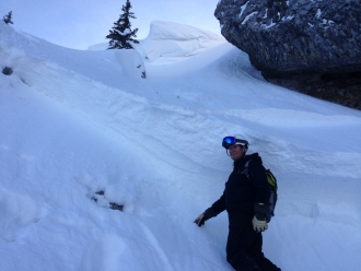 Avalanche - Dogleg Chute north of Bridger Bowl 